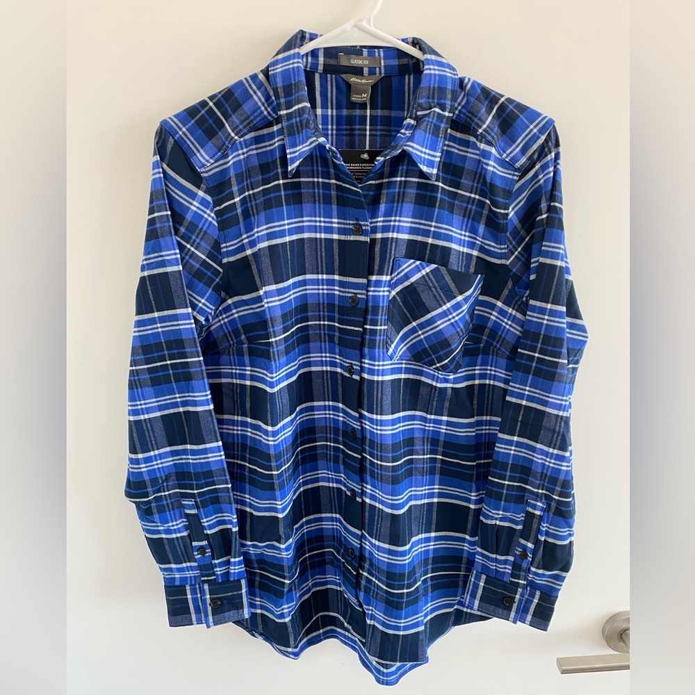 Eddie Bauer Women’s Expedition Performance Flannel Shirt, Size Medium, NWT